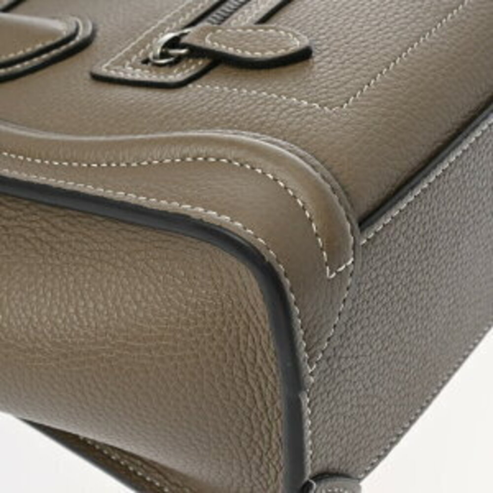 Celine Luggage Soli Drummed Calf Leather Handbag - Picture 5 of 9